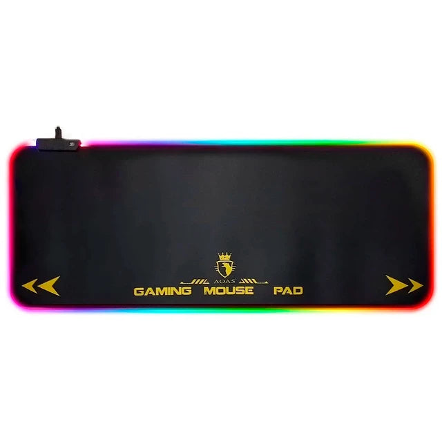 Mouse Pad Gamer Led Rgb Aoas S4000 Con Cable Usb