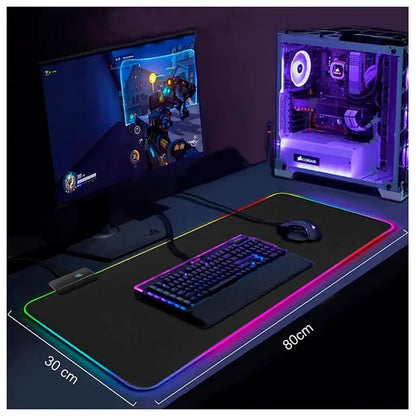 Mouse Pad Gamer Led Rgb Aoas S4000 Con Cable Usb