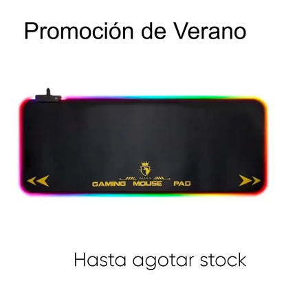 Mouse Pad Gamer Led Rgb Aoas S4000 Con Cable Usb